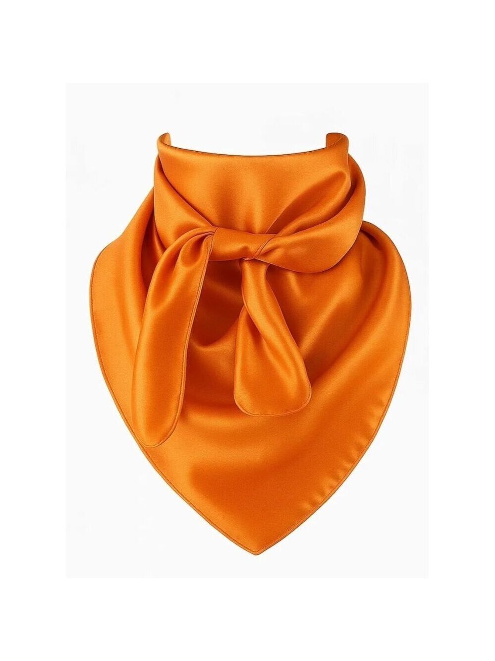 Orange Wild Rag Large Scarf 23x23 Inches  Satin Western Accessory Cowgirl or Cow